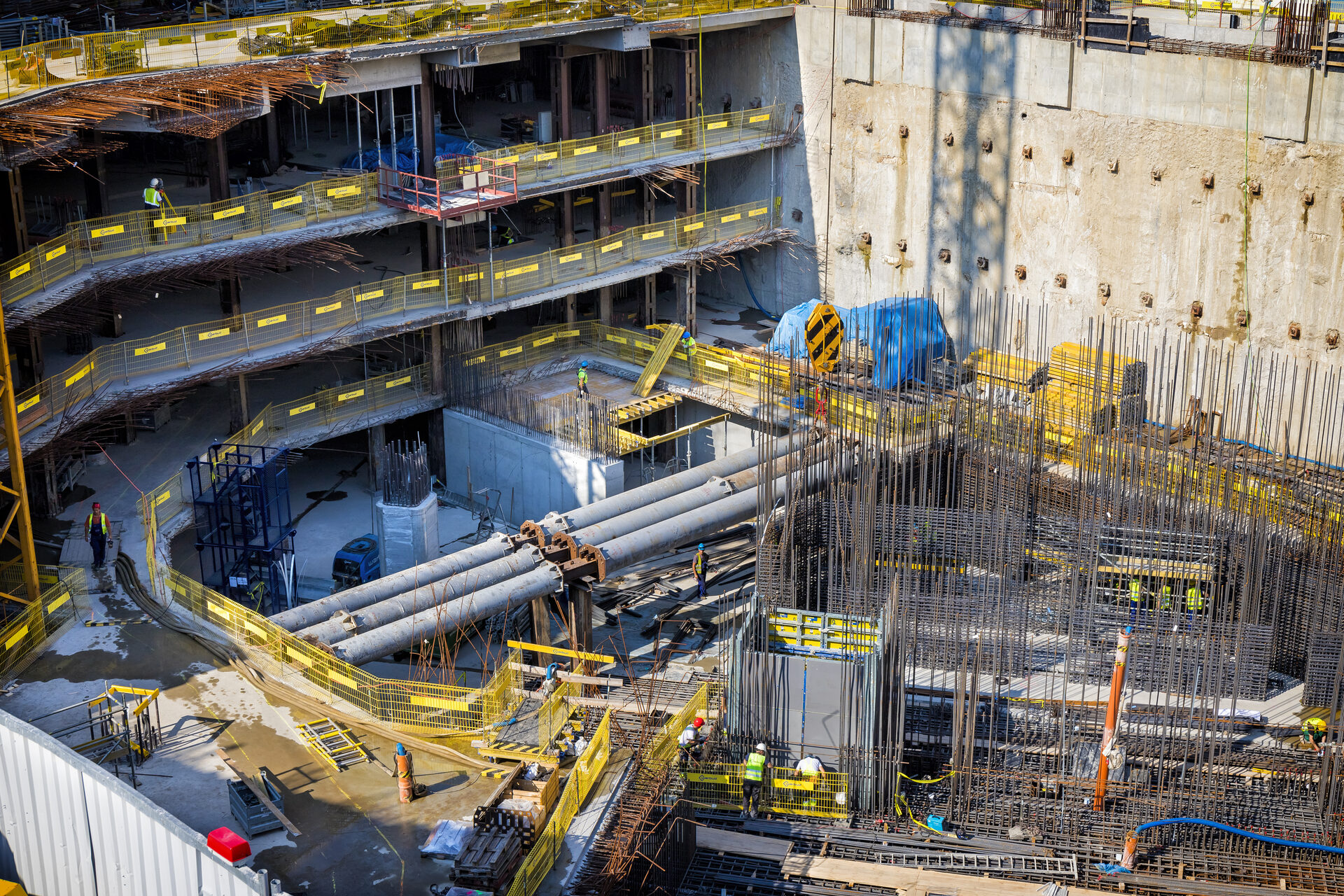 Construction site of a new skyscraper